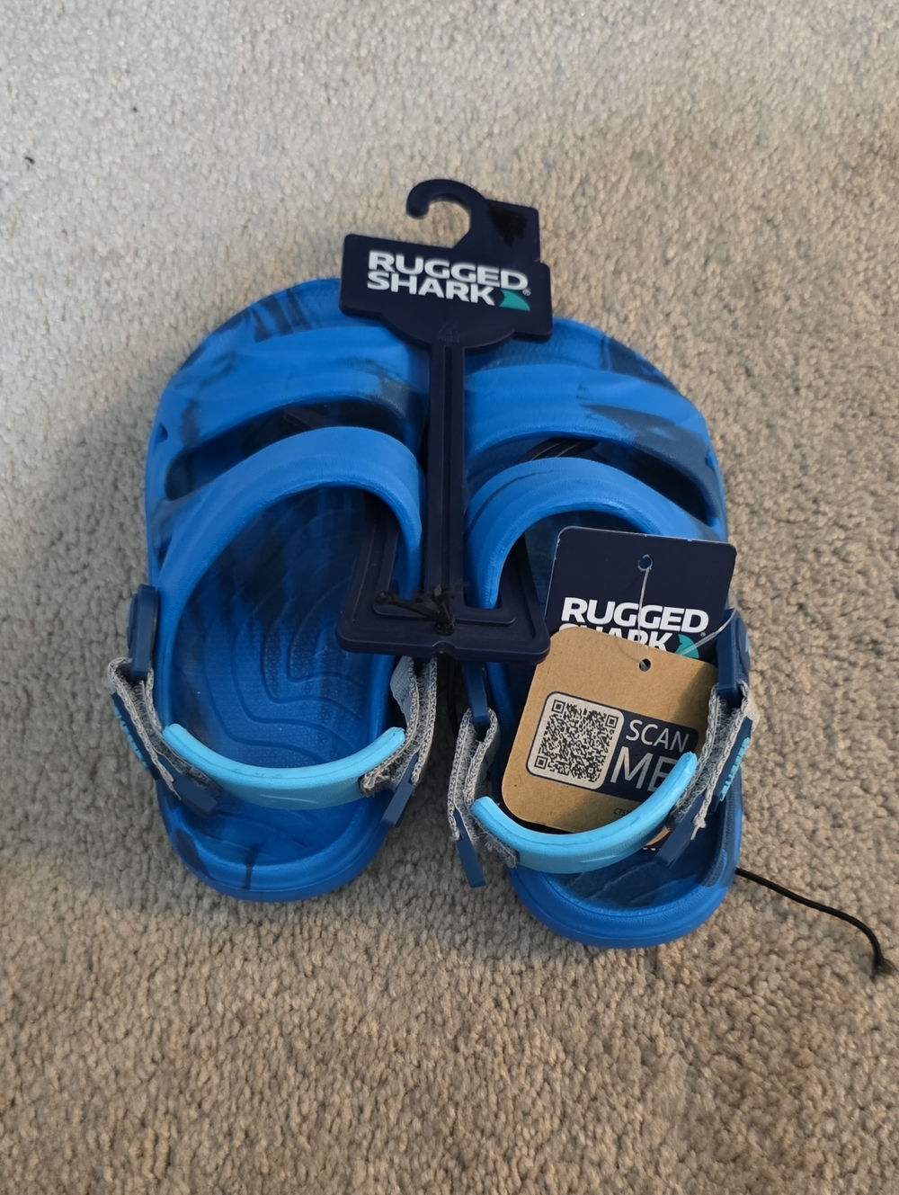 Rugged Shark Kids Blue Active Sandals